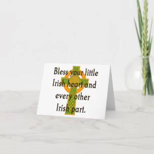 God Bless Je Kleine Ierse Hart - Ierse Quote Kaart
