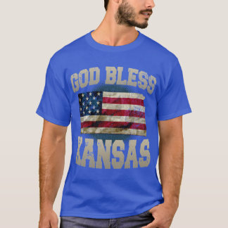 God Bless Kansas Gift Trots sterk Geweldige ontwer T-shirt