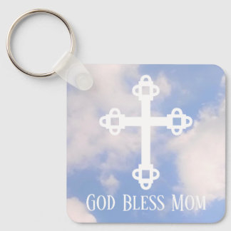 God Bless Ma Cross in de Sky Moederdag Sleutelhanger