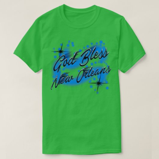 God Bless New Orleans T-shirt (Design voorkant)