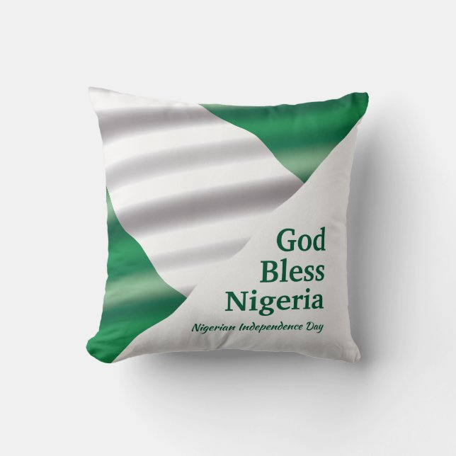 GOD BLESS NIGERIA Custom Scripture Kussen (Voorkant)