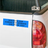 GOD BLESS ONZE KOREAANSE WAR VETERANEN... BUMPERSTICKER (Op Truck)
