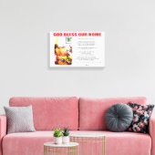 GOD BLESS ONZE THUIS CANVAS AFDRUK (Insitu (Woonkamer))