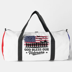 God Bless Onze Veteranen Amerikaanse Vlag Plunjezak