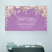 GOD BLESS Orchids purple banner backdrop  (Beurs)