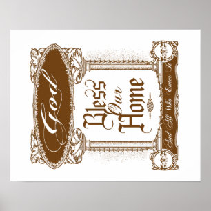 God Bless Our Home Custom Poster