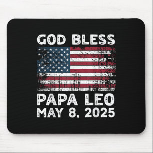 God Bless Papa Leo US Nieuwe Paus Leo Amerikaanse Muismat