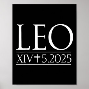 God Bless Pope Leo XIV Christelijk 2025 Retro Vint Poster