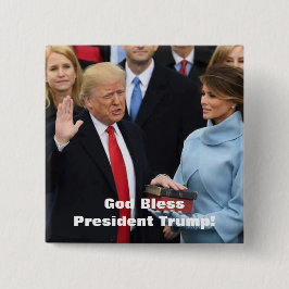 God Bless President Trump Button