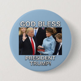 God Bless President Trump Button