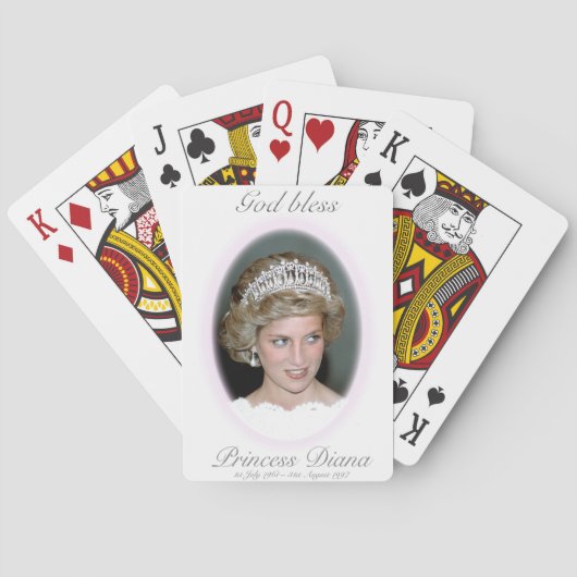 God Bless Princess Diana - Herdenking Pokerkaarten (Achterkant)