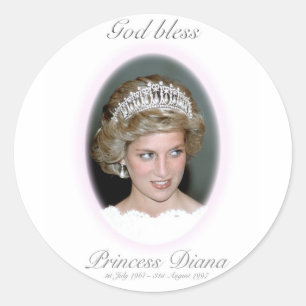 God Bless Princess Diana Ronde Sticker