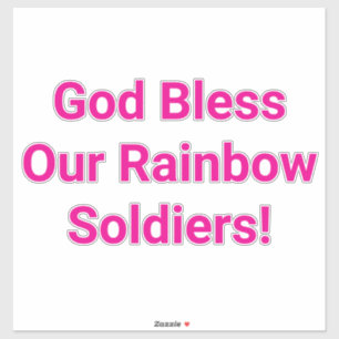 God Bless Regenboog Soldaten Hankamer Artjunkhaus Sticker