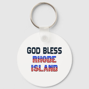 God Bless Rhode Island Sleutelhanger