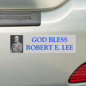 God Bless Robert E Lee Bumpersticker (Op auto)