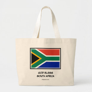 GOD BLESS SOUTH AFRICA GROTE TOTE BAG