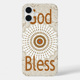 "God Bless" Tekst Traditioneel Afrikaans Motiefo iPhone 16 Plus Hoesje