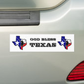 God Bless Texas Bumpersticker (Op auto)