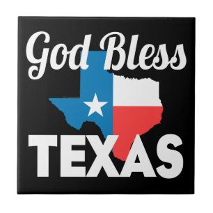 God Bless Texas Tegeltje