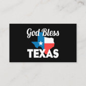 God Bless Texas Visitekaartje (Achterkant)