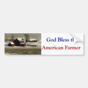 God Bless the American Farmer bumpersticker