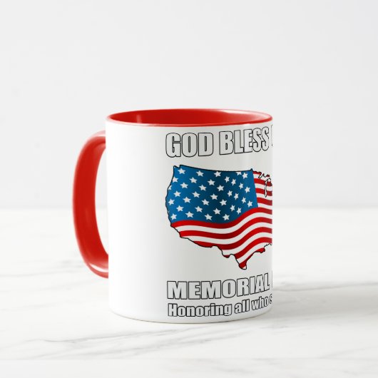 God Bless USA herdenkingsdag Mok (Voorkant links)