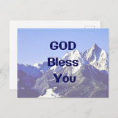 GOD Bless You briefkaart (Voorkant / Achterkant)