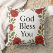 God Bless You Religious Rose Floral Kussen (Deken)