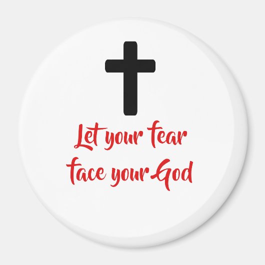 God boven angst magneet (Voorkant)