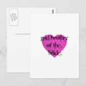 God Broeder van de Bride Briefkaart (Voorkant / Achterkant)