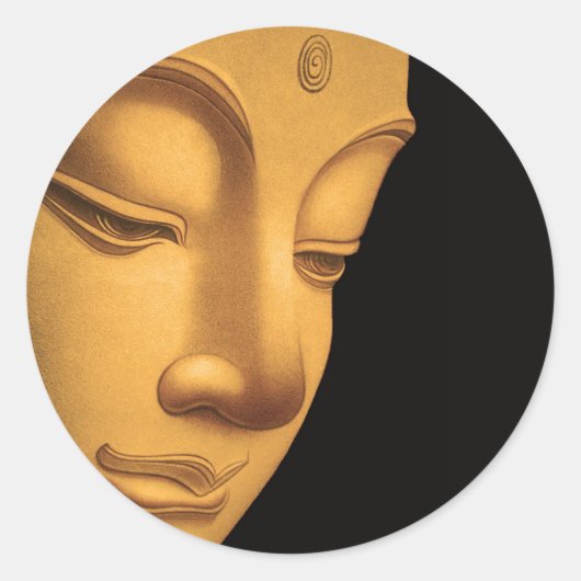 God Buddha Ronde Sticker (Voorkant)