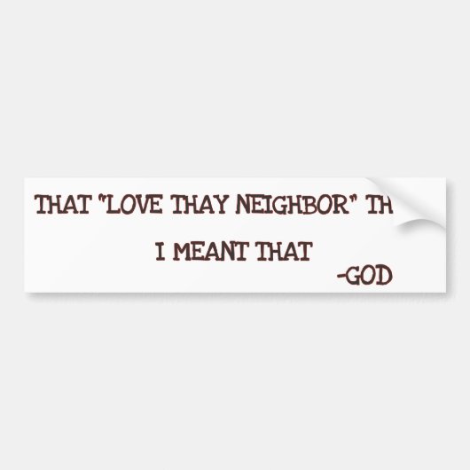 God Bumpersticker (Voorkant)