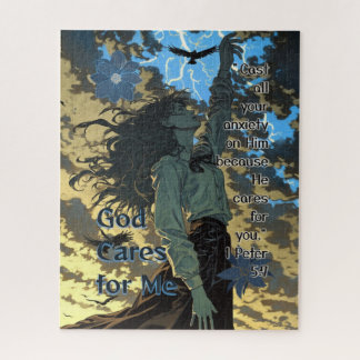God Cares for Me - Christian Vintage Retro Anime Legpuzzel