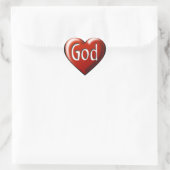 God Christelijk Hart Sticker (Tas)