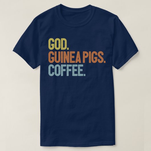 God Coffee Guinea Pigs Premium  T-shirt (Design voorkant)