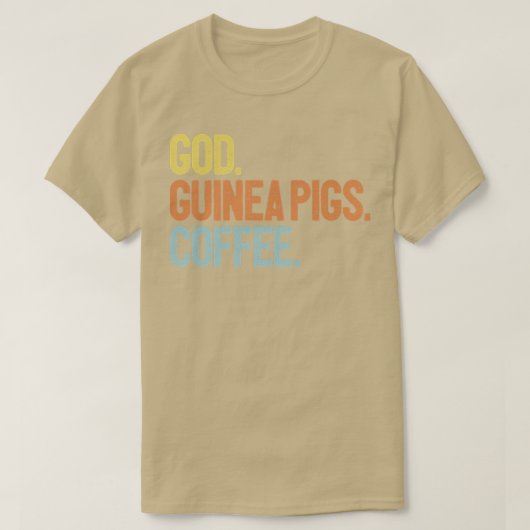 God Coffee Guinee Pigs T-shirt (Design voorkant)