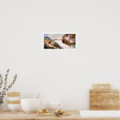 God Creëer Adam (detail) van Michelangelo Poster (Keuken)