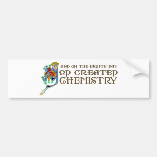 God Creëer chemie Bumpersticker (Voorkant)
