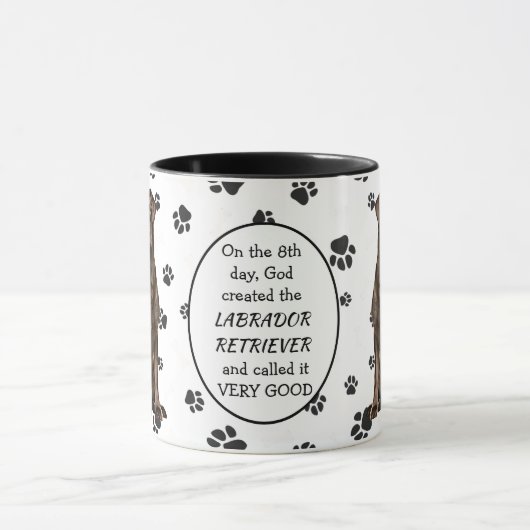 God Creëer CHOCOLADE LABRADOR RETRIEVERS Mok (Midden)