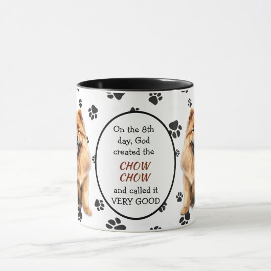 God Creëer ChowChow Dog Mok (Midden)