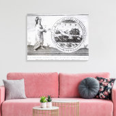 God Creëer de wereld door de kompas Canvas Afdruk (Insitu (Woonkamer))