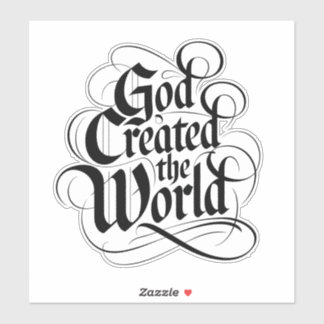 God Creëer de wereld Sticker