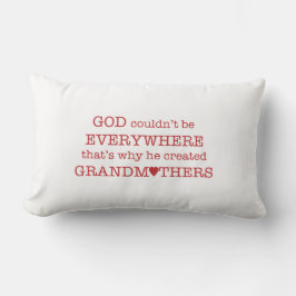 God Creëer grootmoeders-rode harten Kussen