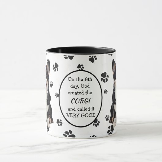 God Creëer het vest Welsh Corgi Mok (Midden)