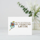 God Creëer Latijn Briefkaart (Staand voorkant)