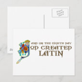 God Creëer Latijn Briefkaart (Voorkant / Achterkant)