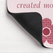 God Creëer Moeders patterned Flower Mousepad Pink Muismat (Hoek)