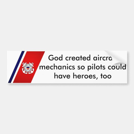 God Creëer Vliegtuig Mechanics Bumpersticker (Voorkant)