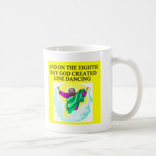 god creëerde lijndansen koffiemok