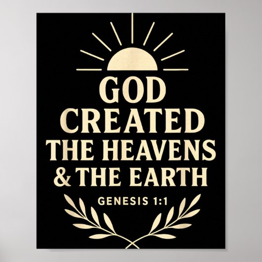 God D The Heavens And The Earth Genesis 1_1 Poster (Voorkant)